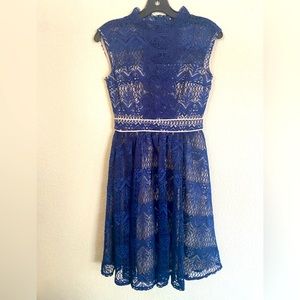 Boutique navy lace dress